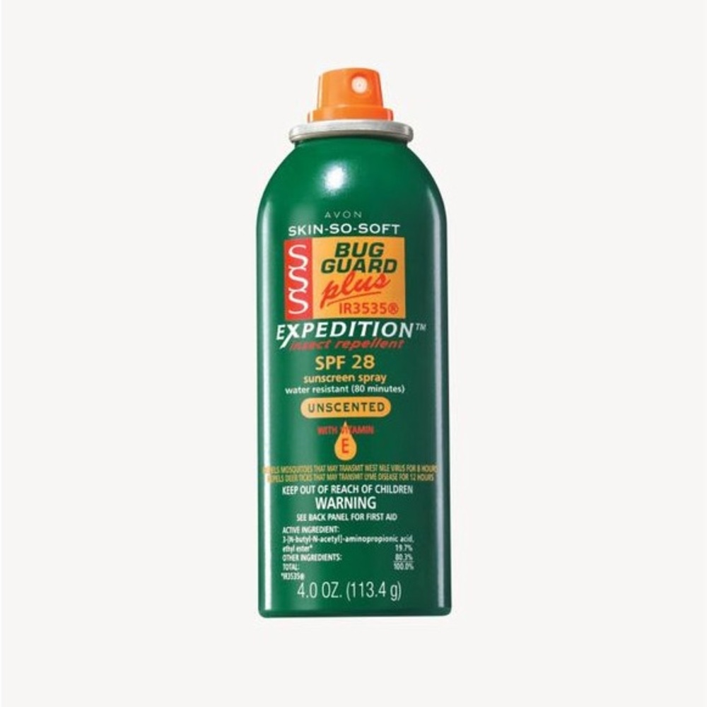 Avon Skin So Soft Bug Guard Plus IR3535 Aerosol Spray SPF 28 mosquito repellent
